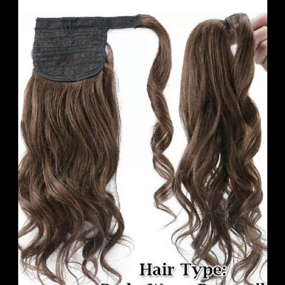Flirty 18-inch Medium Brown Wrap around Ponytail piece - NWOT - Picture 3 of 3